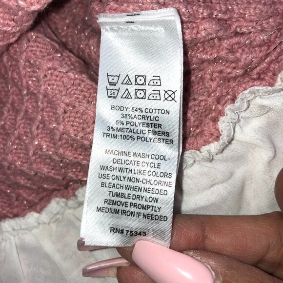 CATHERINE Malandrino Mauve Knit Girls Dress Size 24M - Picture 6 of 6